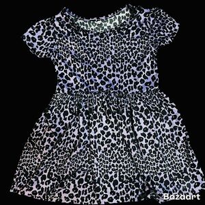Girls Sz 6x Purple Leopard Print Dress By Pink Velvet
